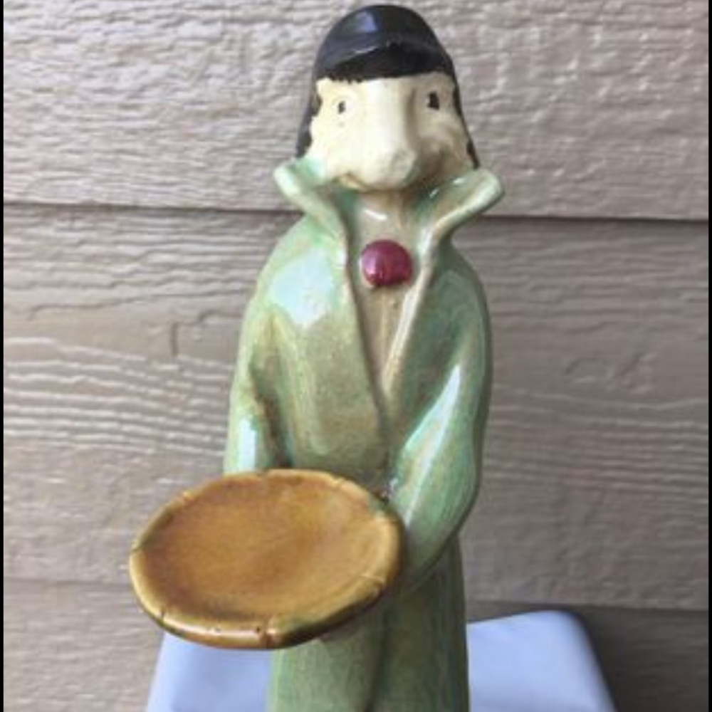 Porcelain Vintage Figurine One Beautiful Dog Butlers Strasbourg Unique - Picture 8 of 10
